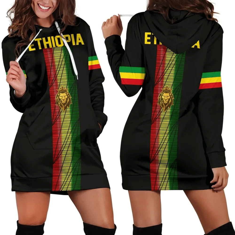 Africa Zone Dress Ethiopia United Hoodie Dress For Women