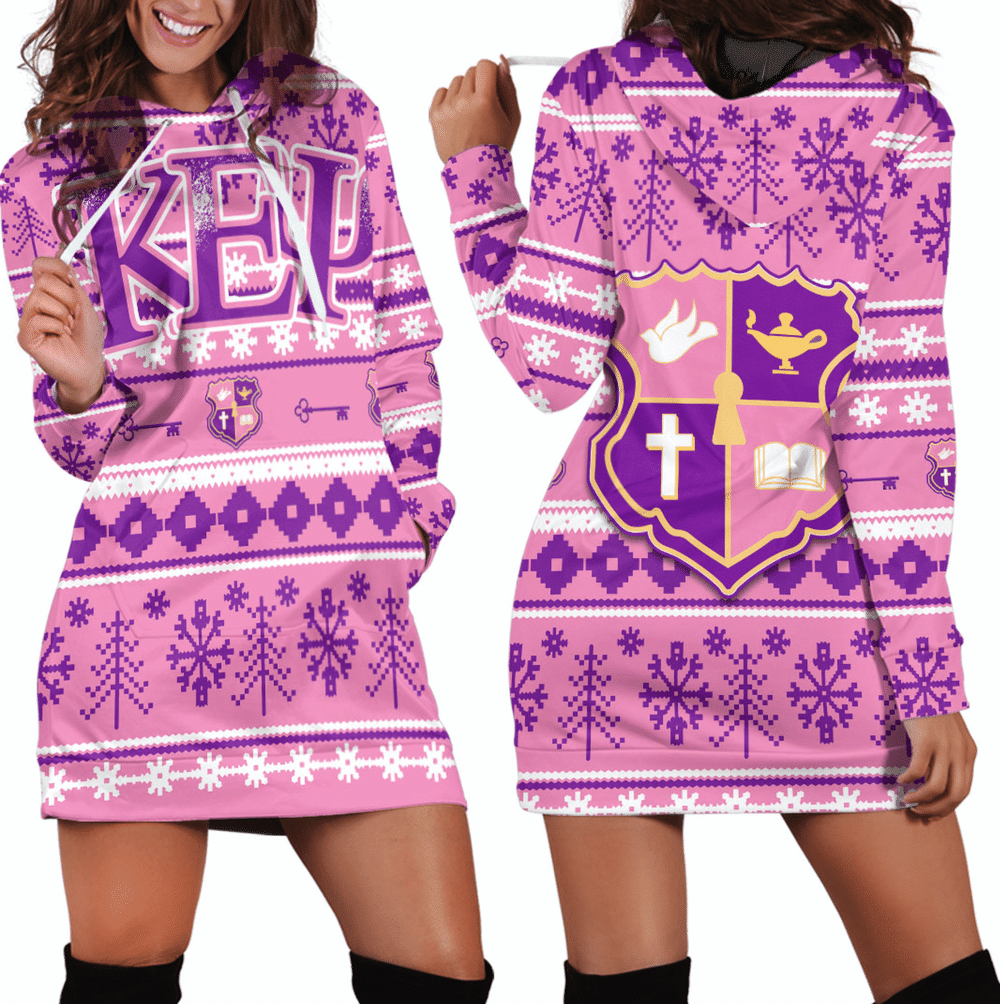 Africa Zone Dress KEP Letter Christmas Hoodie Dress For Women