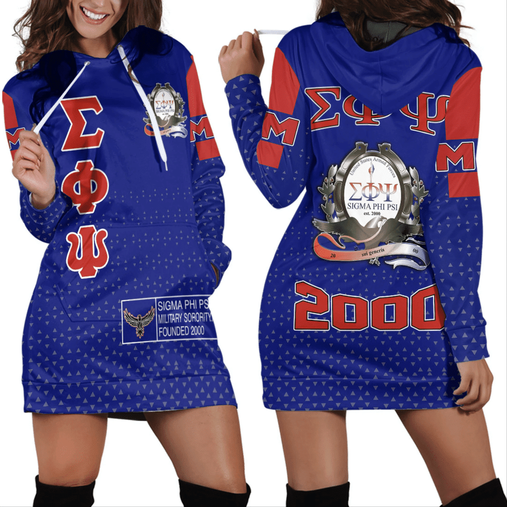 Africa Zone Dress MM Sigma Phi Psi Hoodie Dress For Women