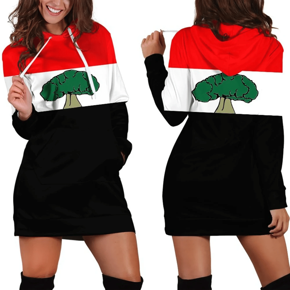 Africa Zone Dress Oromia Flag Hoodie Dress For Women