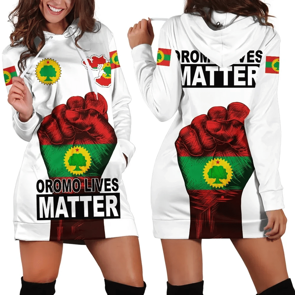 Africa Zone Dress Oromo Lives Matter Hoodie Dress For Women