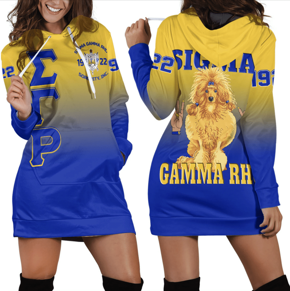 Africa Zone Dress Sigma Gamma Rho Gradient Hoodie Dress For Women