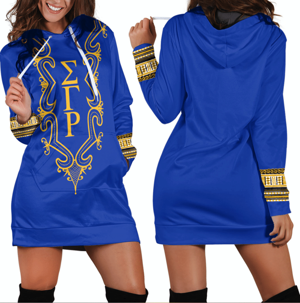 Africa Zone Dress Sigma Gamma Rho Hye Won Hye Dashiki Hoodie Dress For Women