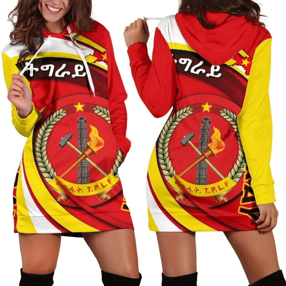 Africa Zone Dress Tigray Coat Of Arms TPLF Hoodie Dress For Women