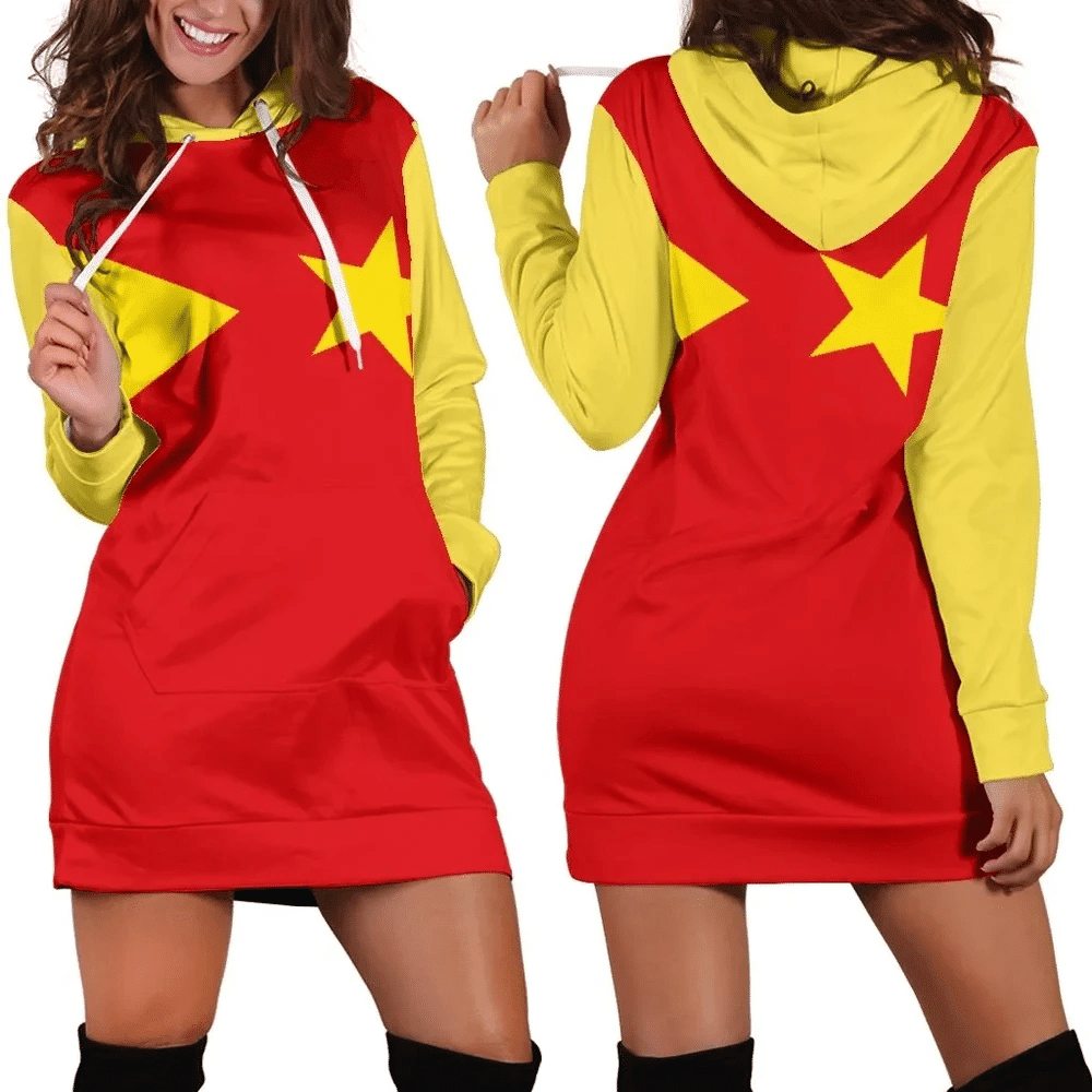 Africa Zone Dress Tigray Flag Hoodie Dress For Women