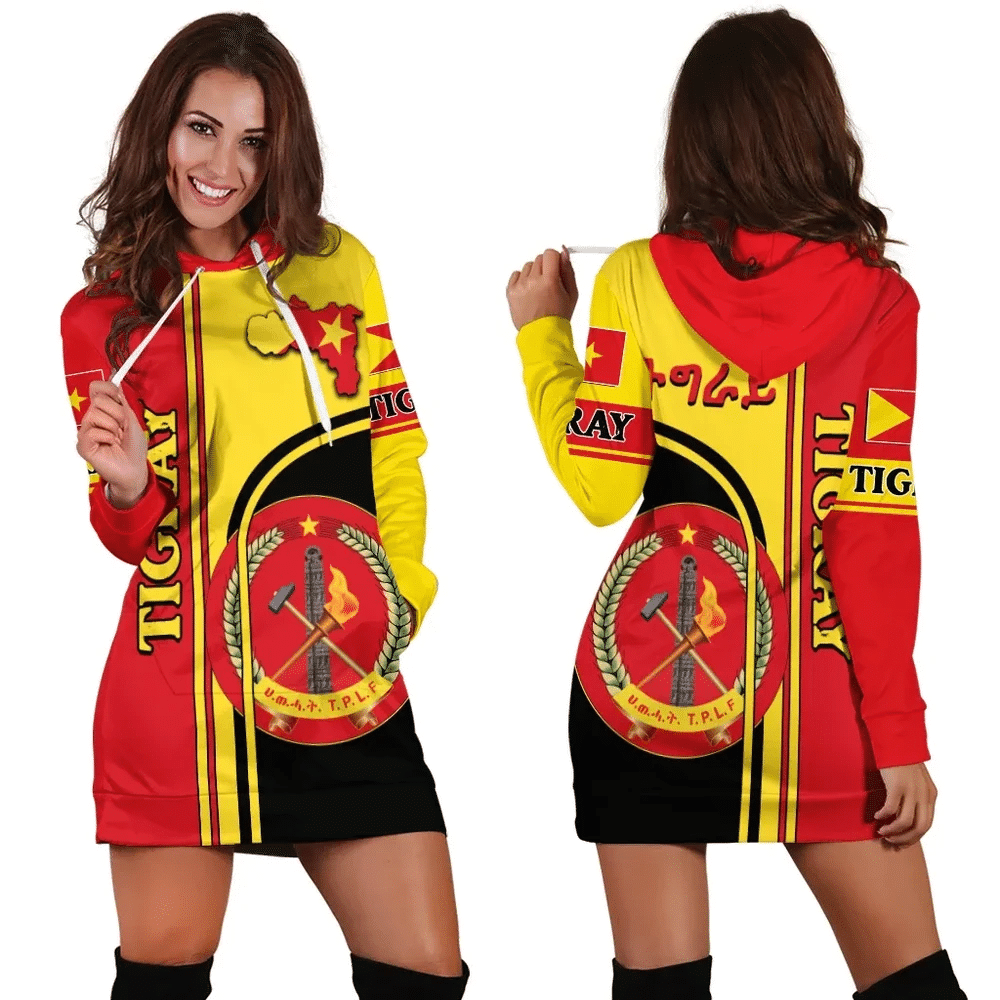 Africa Zone Dress Tigray New Coat Of Arms Hoodie Dress For Women