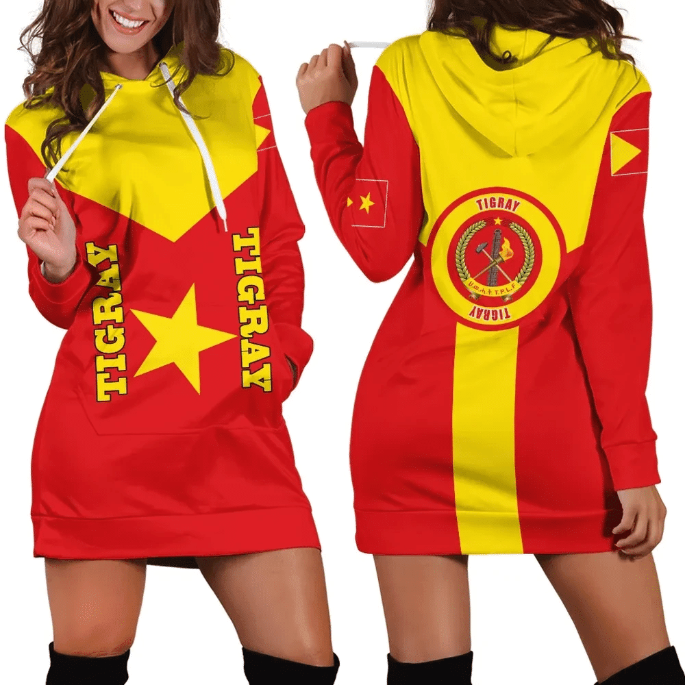 Africa Zone Dress Tigray Rising Coat Of Arms Hoodie Dress For Women