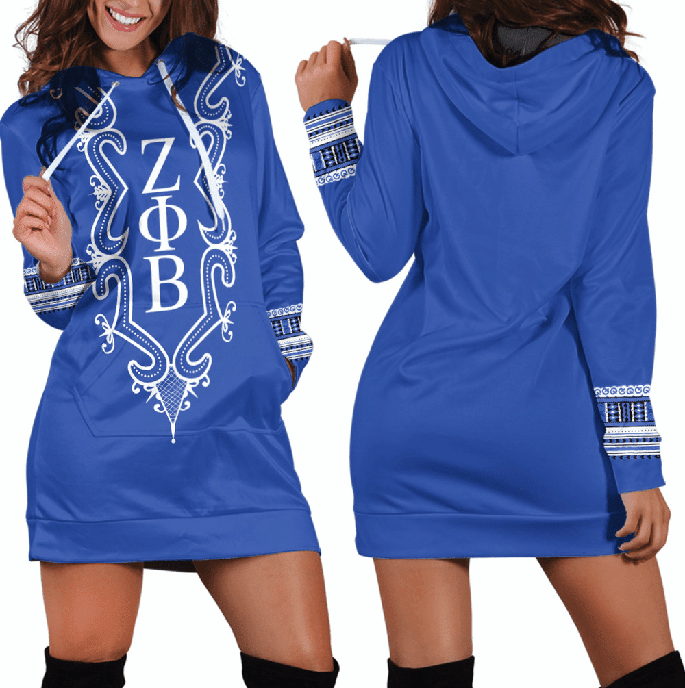 Africa Zone Dress Zeta Phi Beta Hye Won Hye Dashiki Hoodie Dress For Women