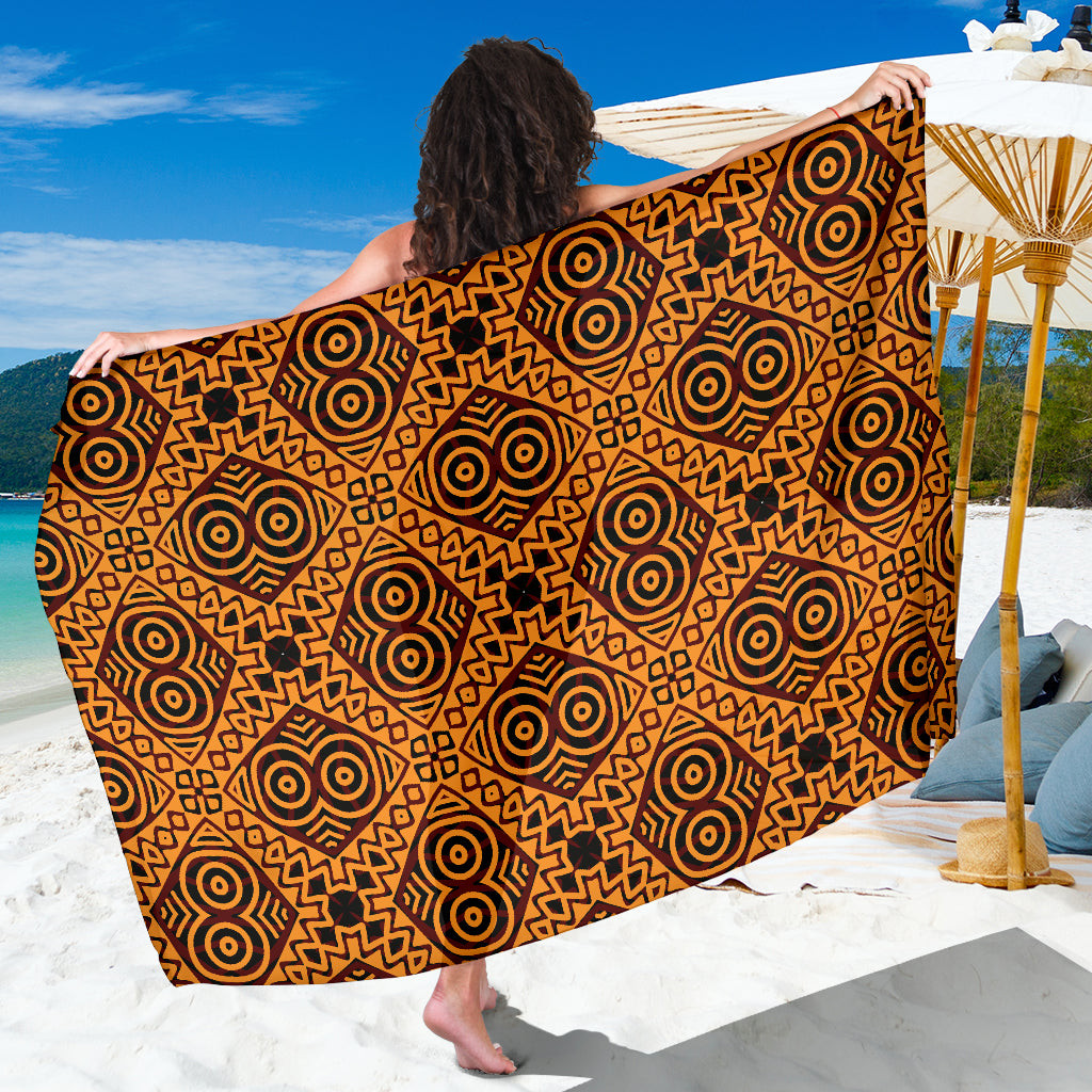 African Pattern Print Sarong Cover Up African Pareo Wrap Skirt Dress