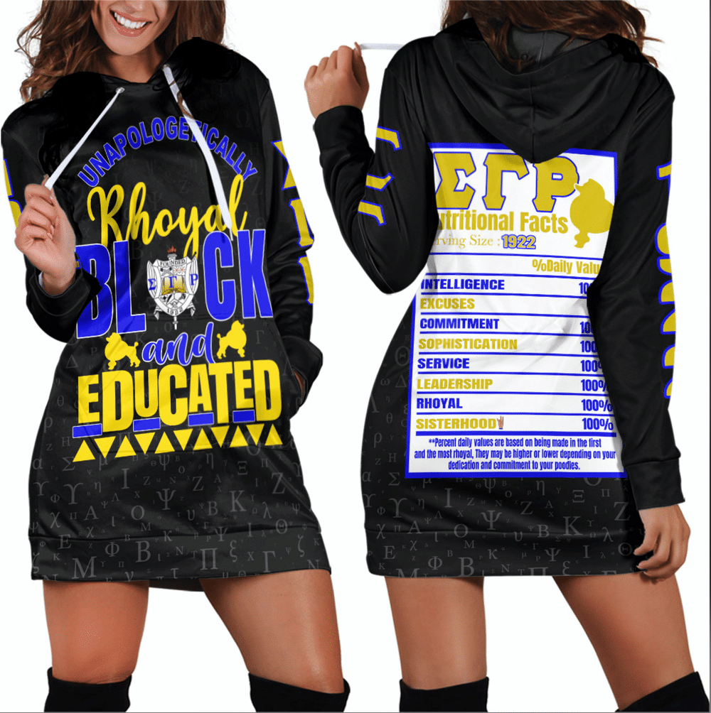 Africazone Dress Sigma Gamma Rho Hoodie Dress For Women