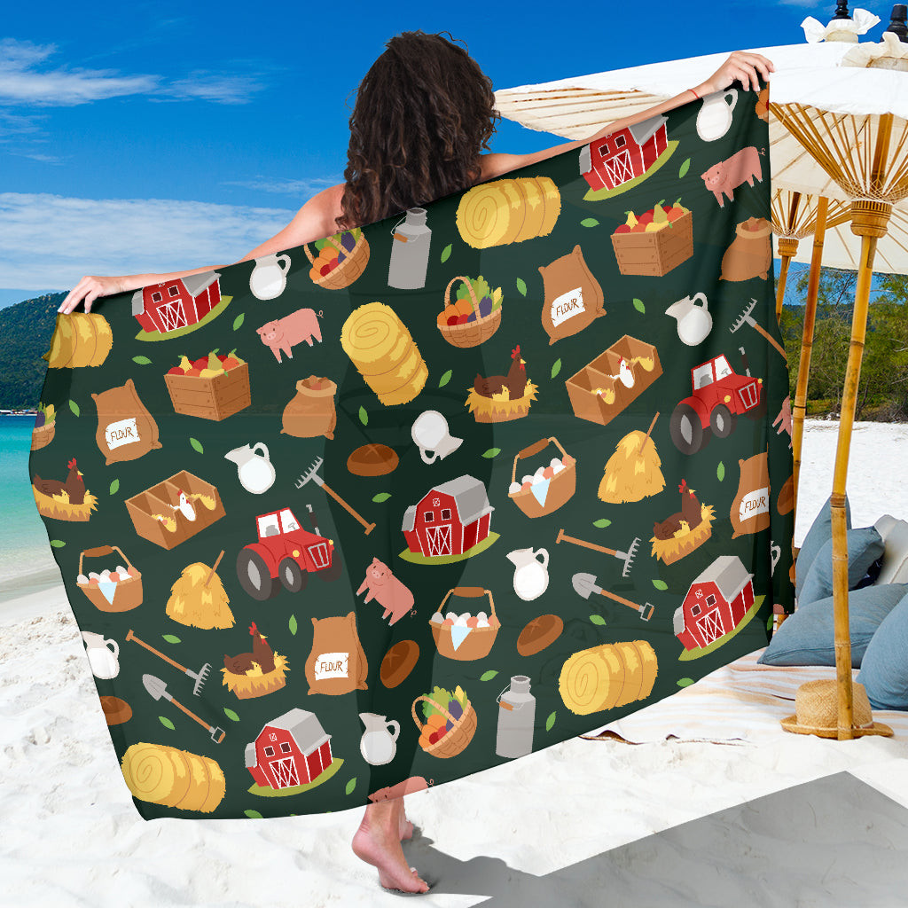 Agricultural Farm Print Sarong Cover Up Pareo Wrap Skirt DressPattern Print Sarong Cover Up Agricultural Farm Print Sarong Cover Up Pareo Wrap Skirt DressPareo Wrap Skirt Dress