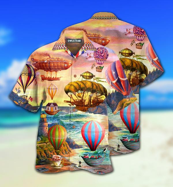 Air Balloon Steampunk Limited Edition - Hawaiian Shirt - Hawaiian Shirt For Men