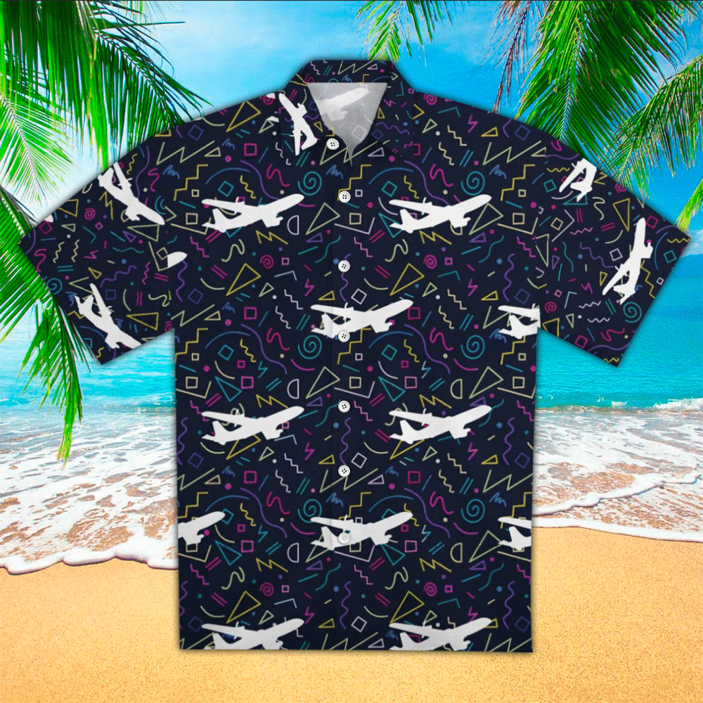 Airplane Hawaiian Shirt Airplane Lover Gifts Shirt For Men and Women