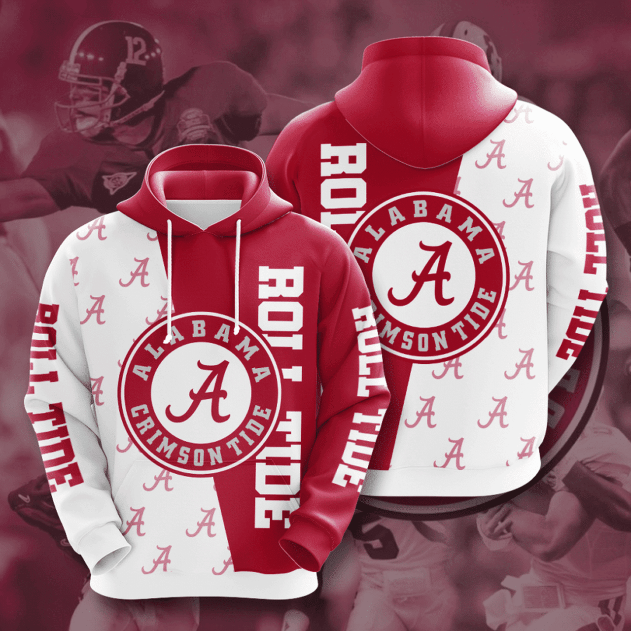 Alabama Crimson Tide 3d All Over Print Hoodie