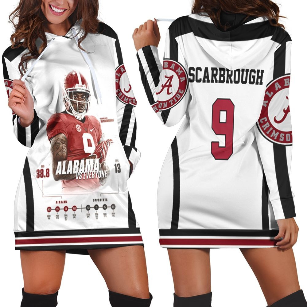 Alabama Crimson Tide 9 Bo Scarbrough Hoodie Dress Sweater Dress Sweatshirt Dress