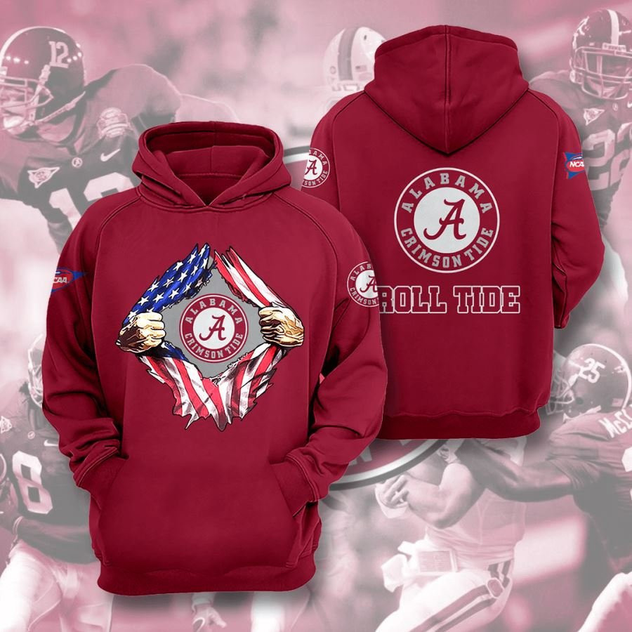 Alabama Crimson Tide No21 Custom Hoodie 3D