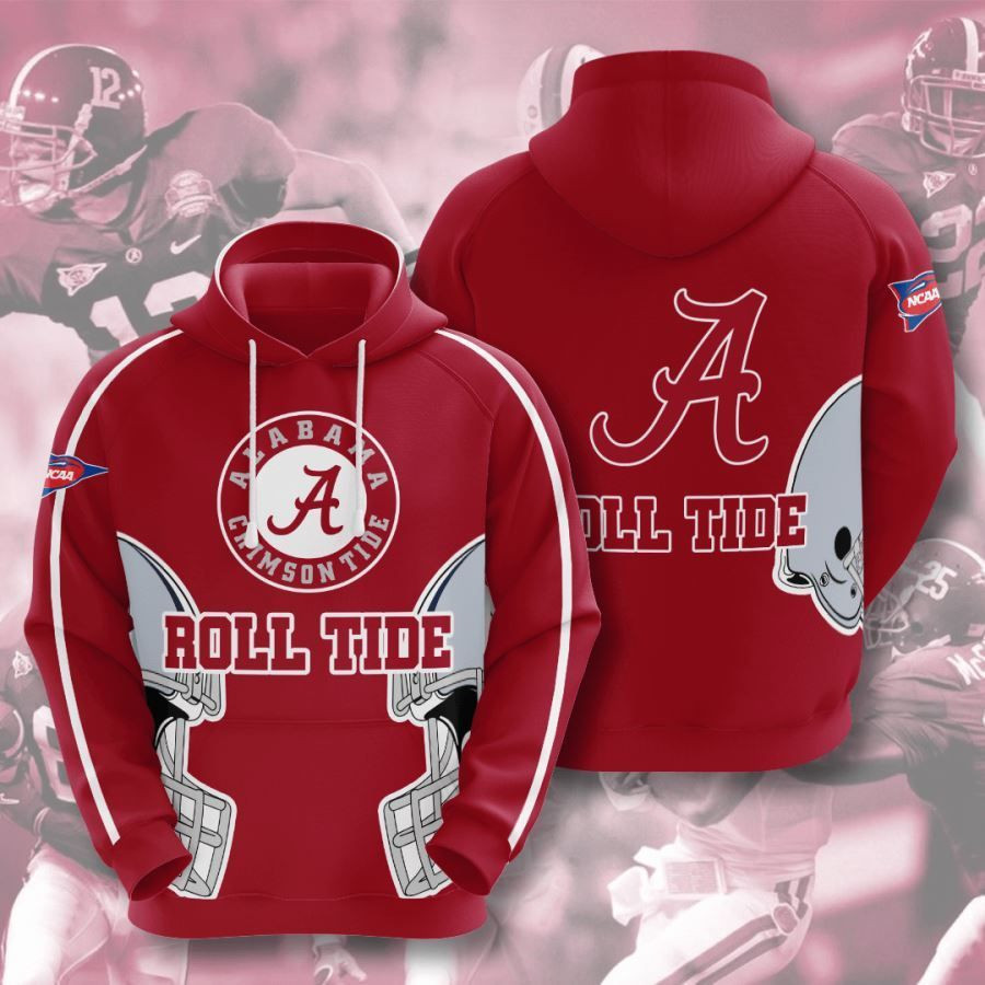 Alabama Crimson Tide No35 Custom Hoodie 3D All Over Print