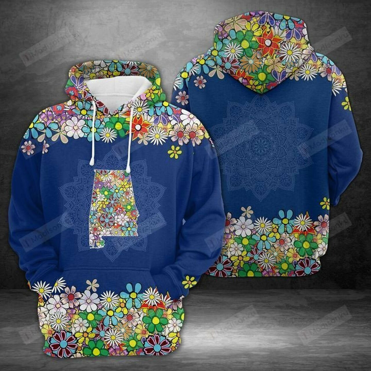 Alabama Flower 3d All Over Print Hoodie