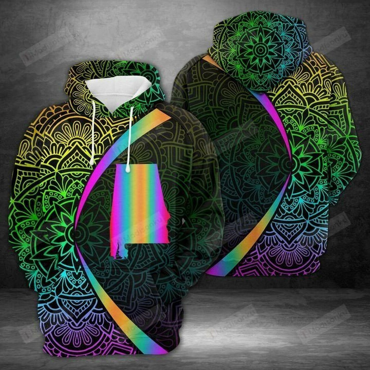 Alabama Light 3d All Over Print Hoodie