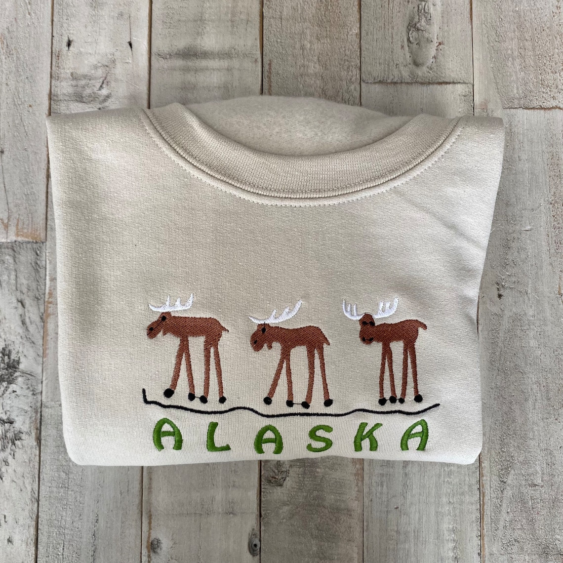 Alaska Embroidered Crewneck Embroidered Crewneck National Park Sweatshirt