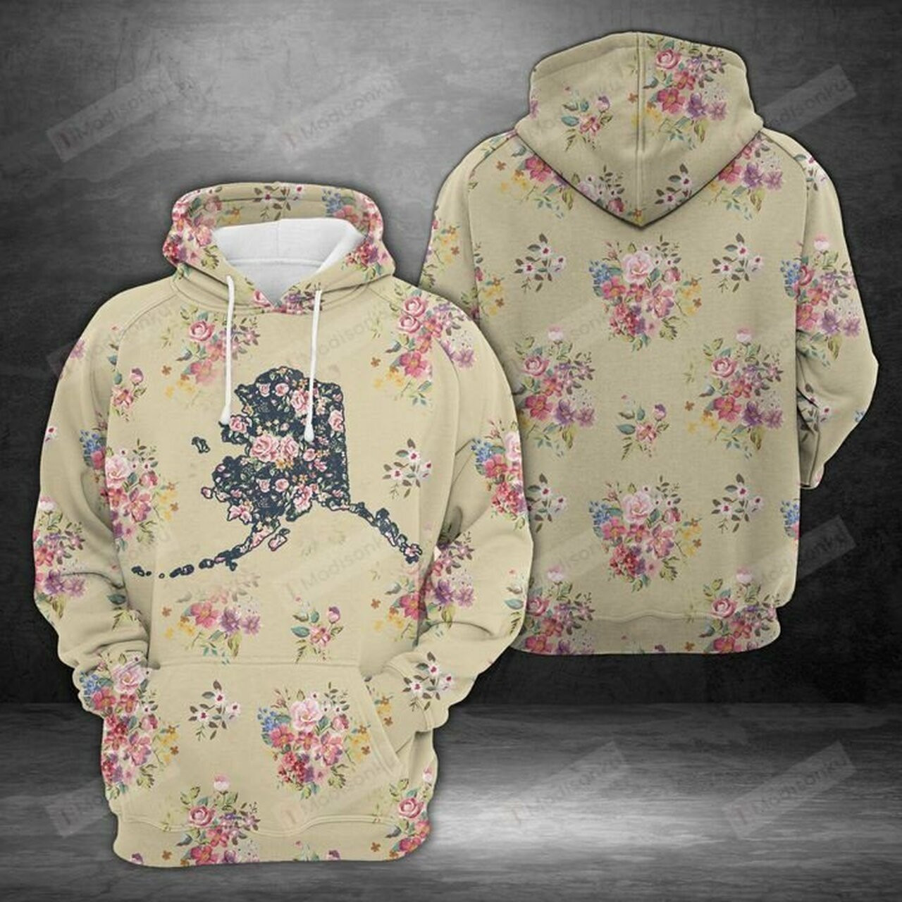 Alaska Floral Vintage 3d All Over Print Hoodie