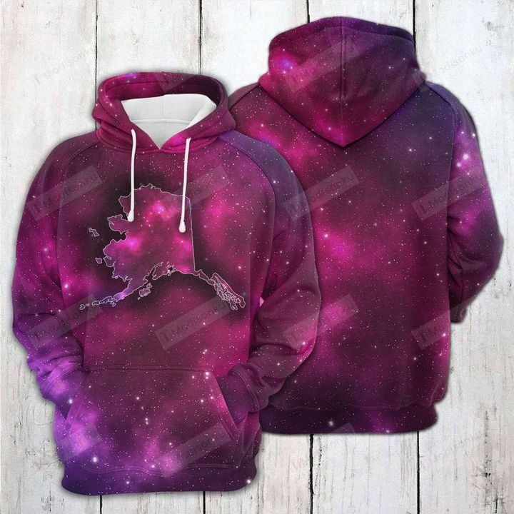 Alaska Purple Galaxy 3D All Over Print Hoodie