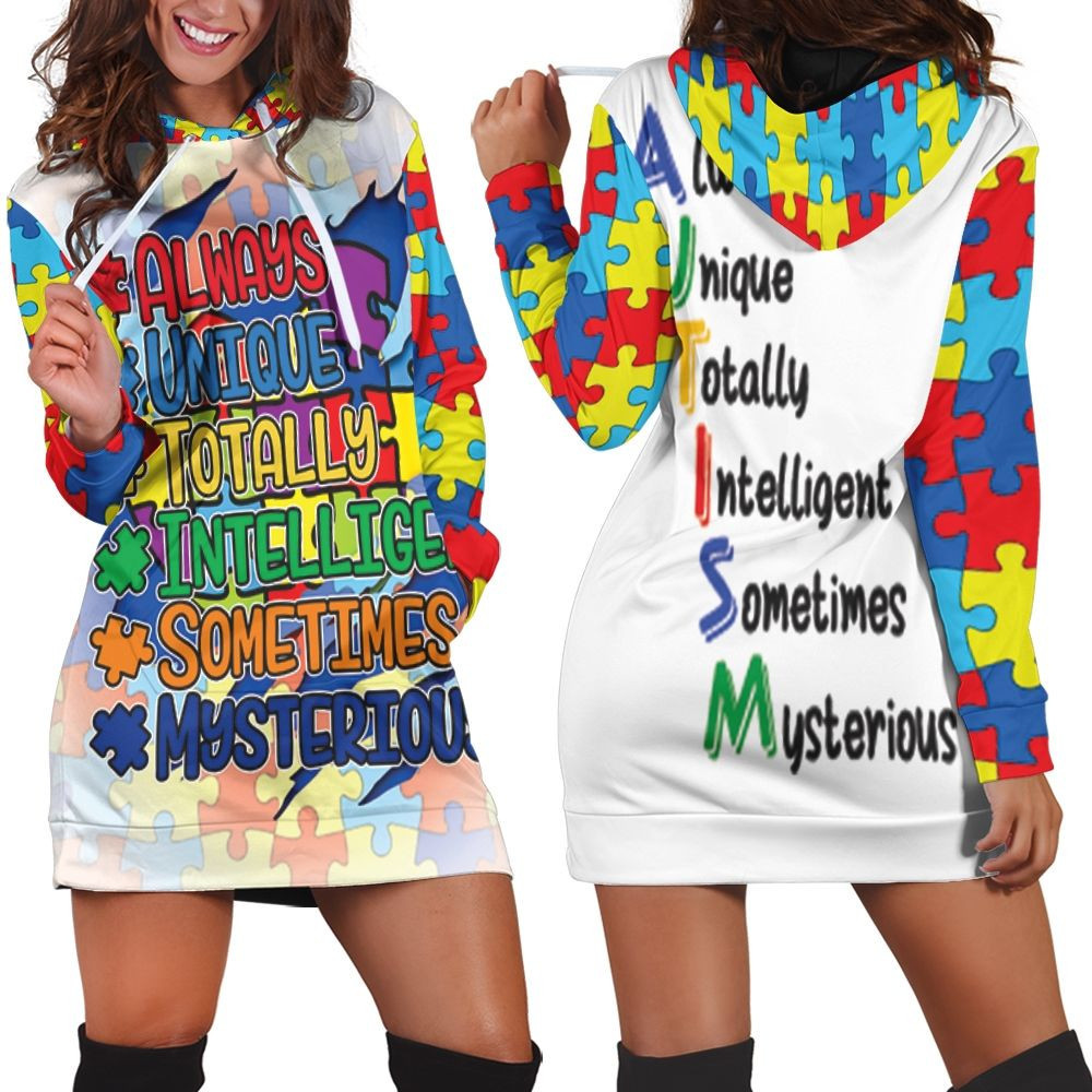 Alaways Unique Totally Intelligent Sometimes Mysterious Hoodie Dress Sweater Dress Sweatshirt Dress