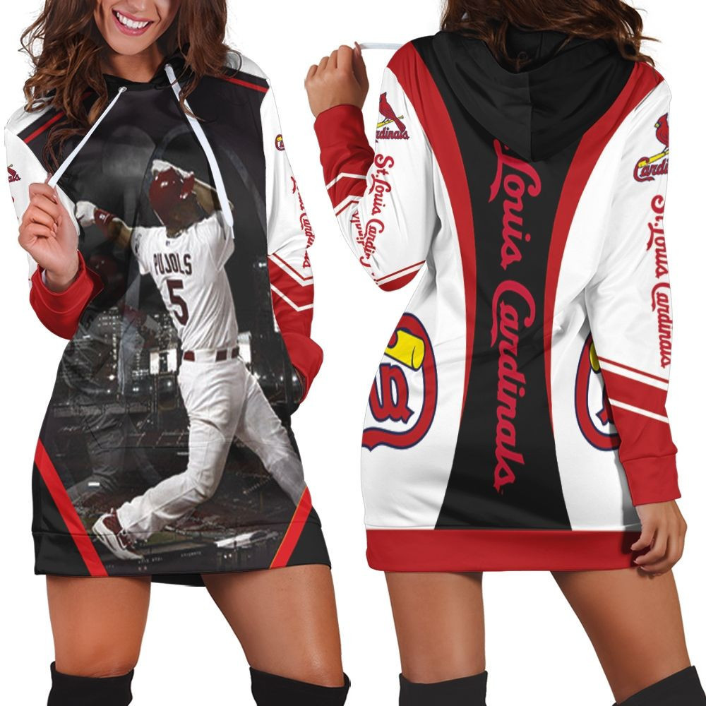 Albert Pujols Legend Of St Louis Cardinals Busch Stadium For Fan Hoodie Dress Sweater Dress Sweatshirt Dress