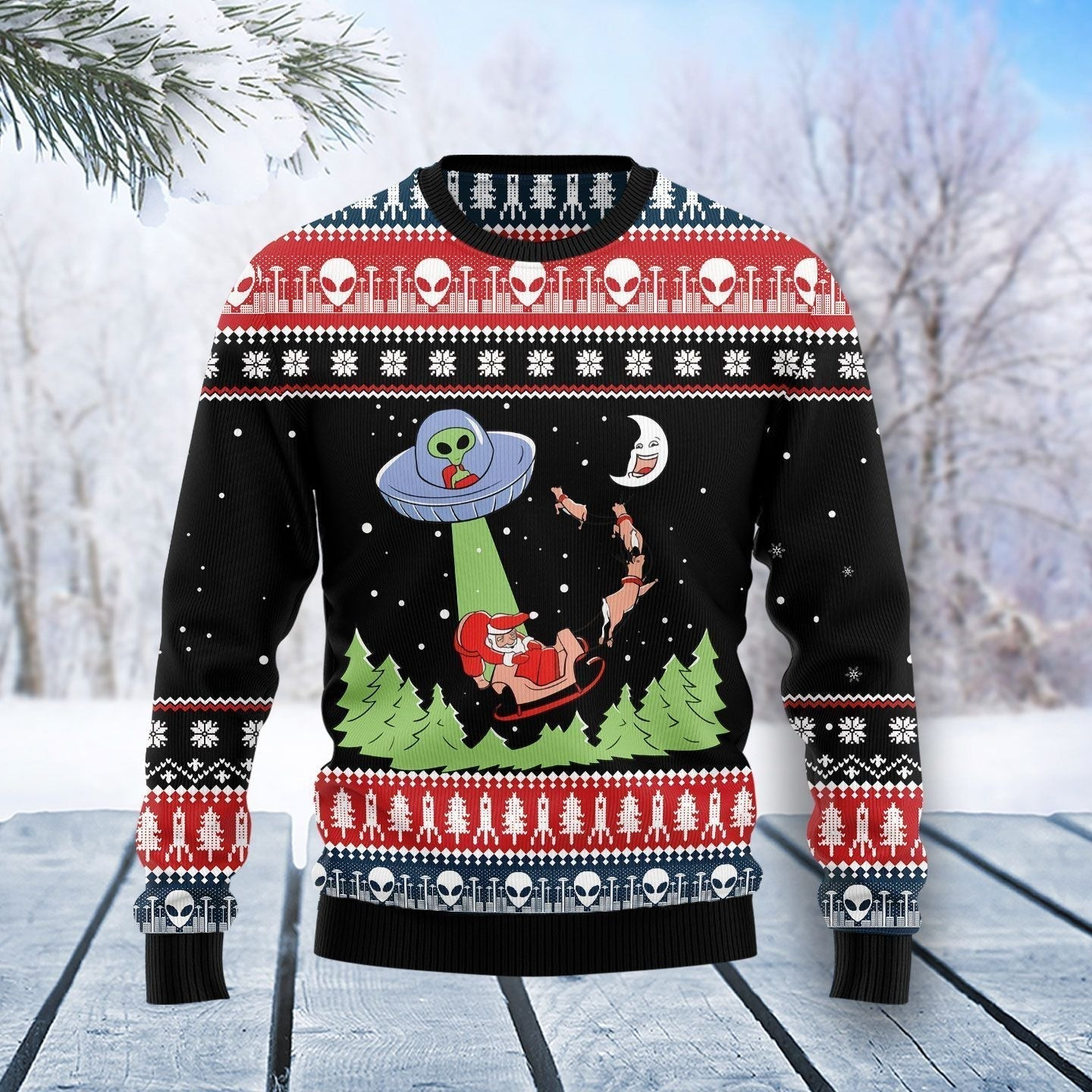 Alien Christmas Ugly Christmas Sweater Ugly Sweater For Men Women