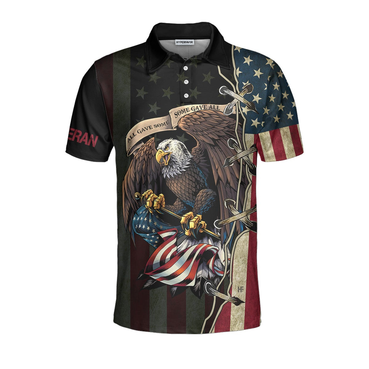 All Gave Some Some Gave All Veteran Polo Shirt American Bald Eagle Shirt Design Patriotic Shirt For Veterans
