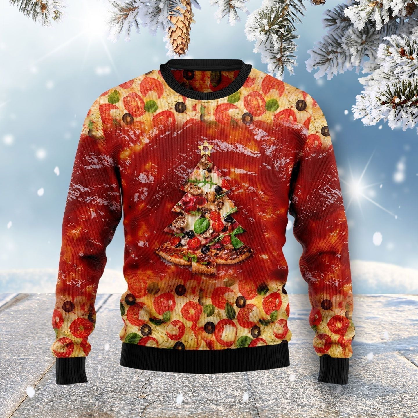 All I Want For Christmas Is Pizza Ugly Christmas Sweater Ugly Sweater For Men Women