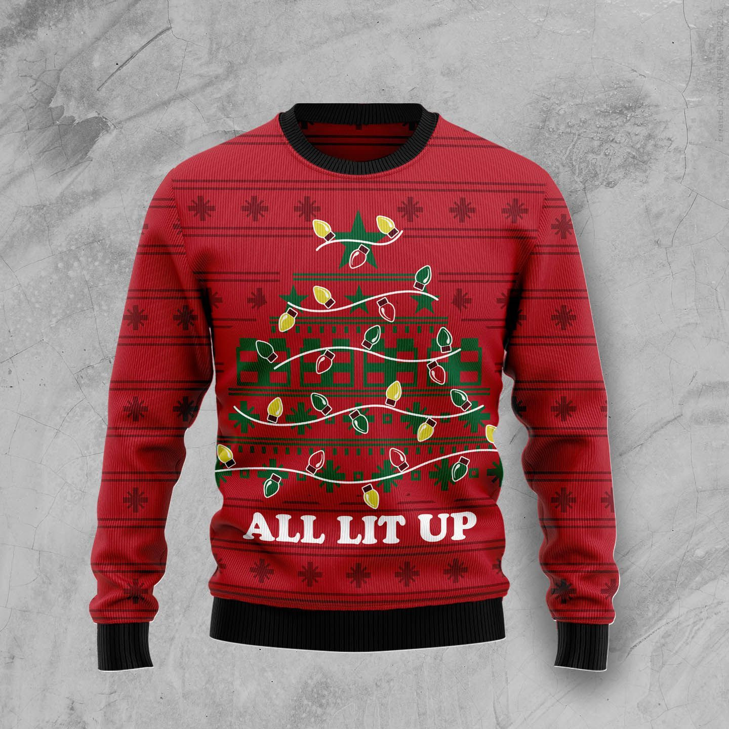 All Lit Up Noel Tree Ugly Christmas Sweater Ugly Sweater For Men Women