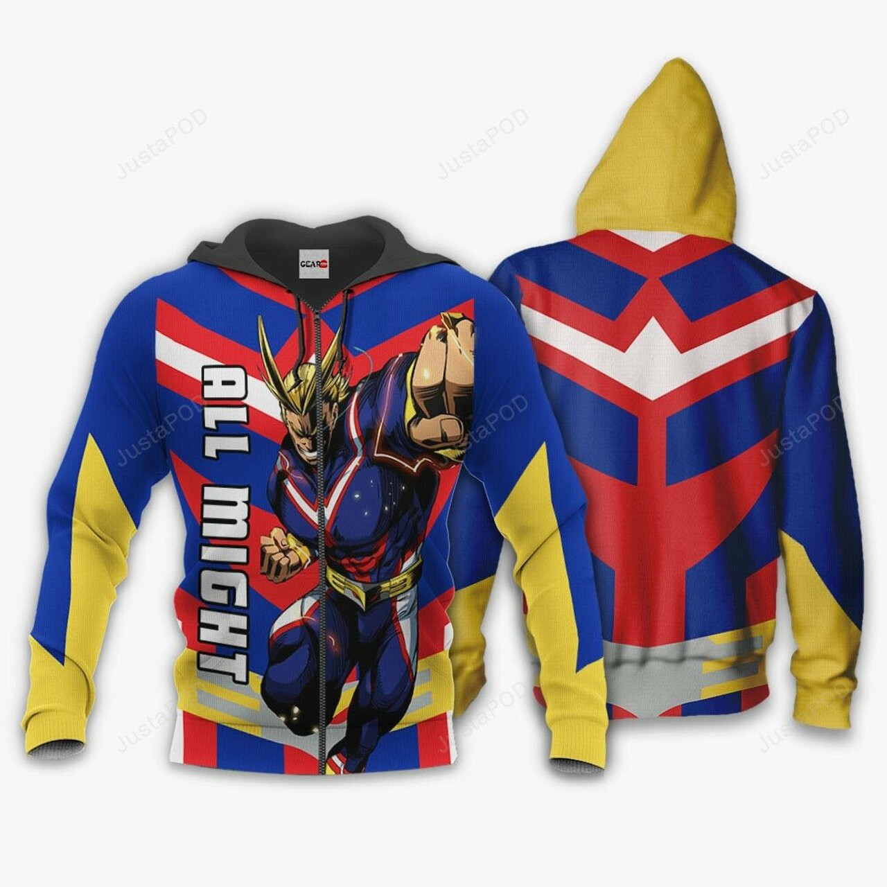 All Might Anime My Hero Academia 3d All Over Print Hoodie, Zip-up Hoodie