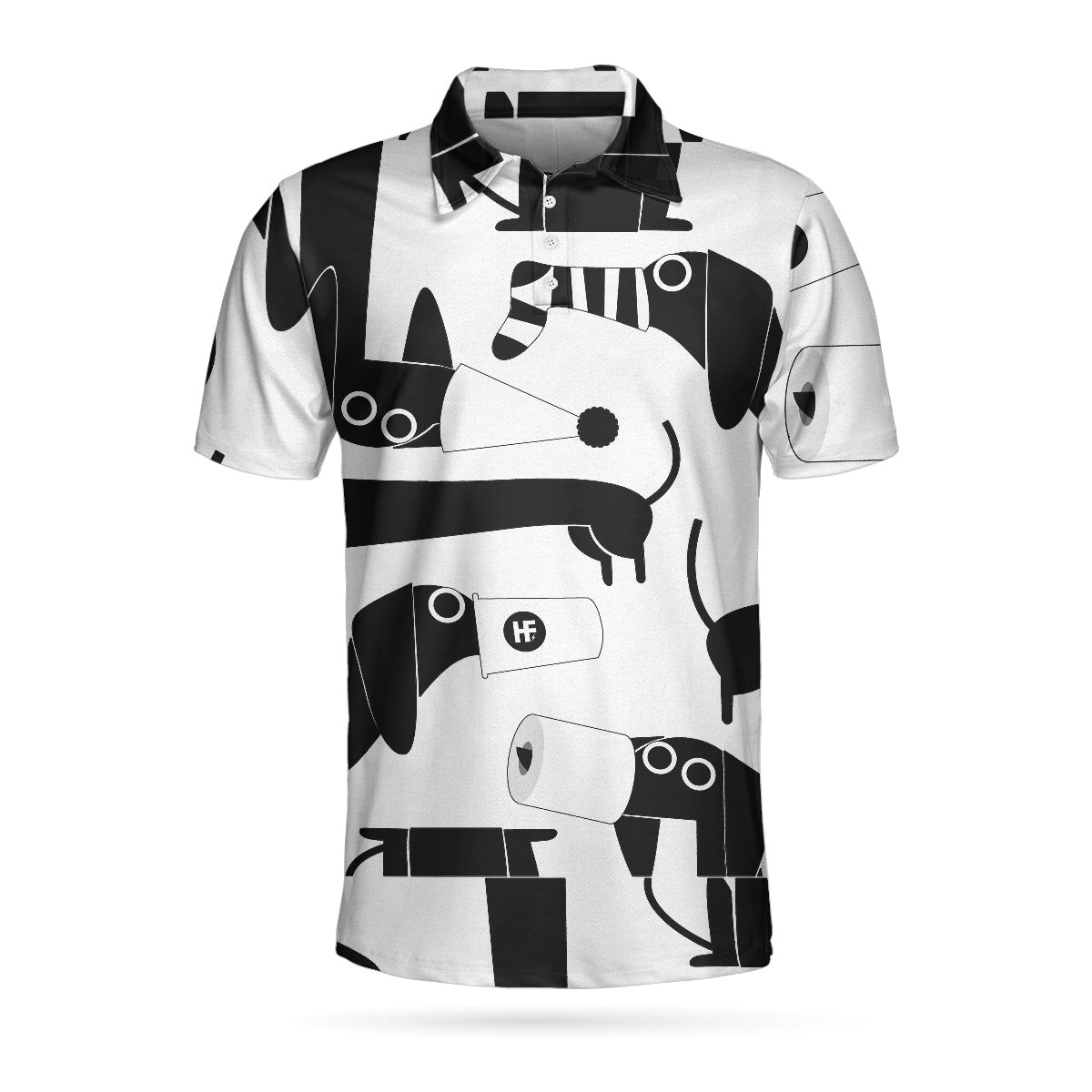 All My Dog Dachshund Polo Shirt Black And White Dog Lover Polo Shirt Funny Dachshund Shirt For Men