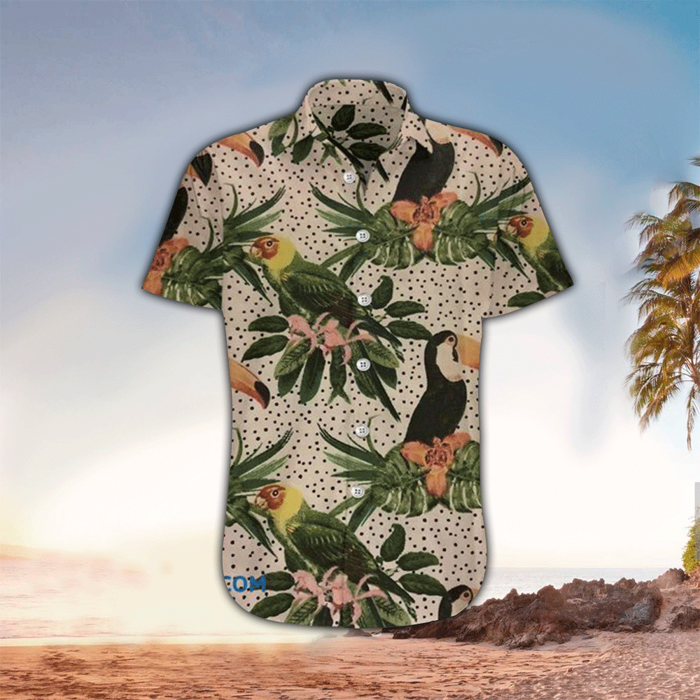 Amazing Bird Tropical Flower Hawaiian Shirt for Men and Women