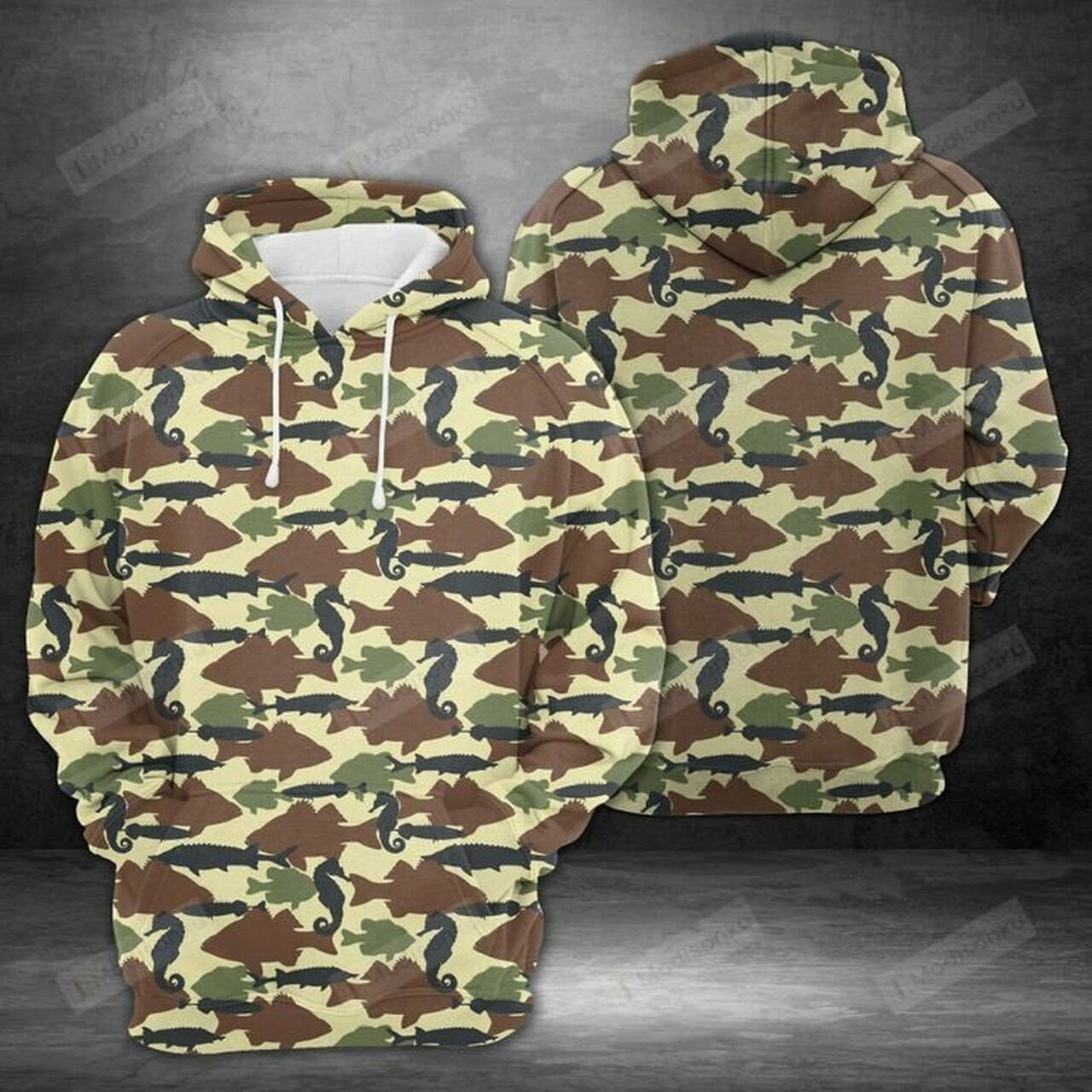 Amazing Camouflage Fish 3d All Over Print Hoodie