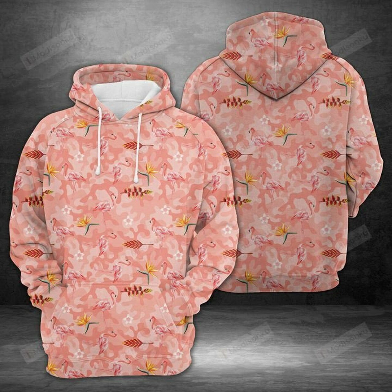 Amazing Camouflage Flamingo 3d All Over Print Hoodie