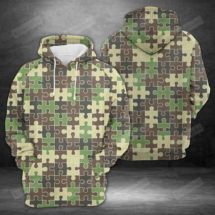 Amazing Camouflage Puzzle 3D All Over Print Hoodie