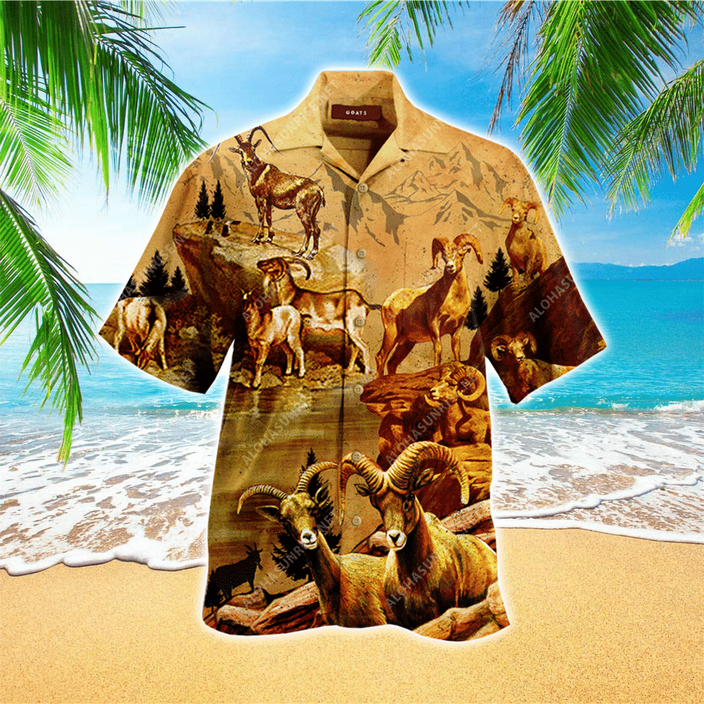 Amazing Mountain Goat Unisex Hawaiian Shirt for Men and Women