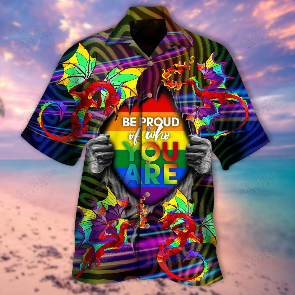 Amazing Rainbow Dragon Lgbt Pride Aloha Hawaiian Shirt Colorful Short Sleeve Summer Beach Casual Shirt For Men And Women