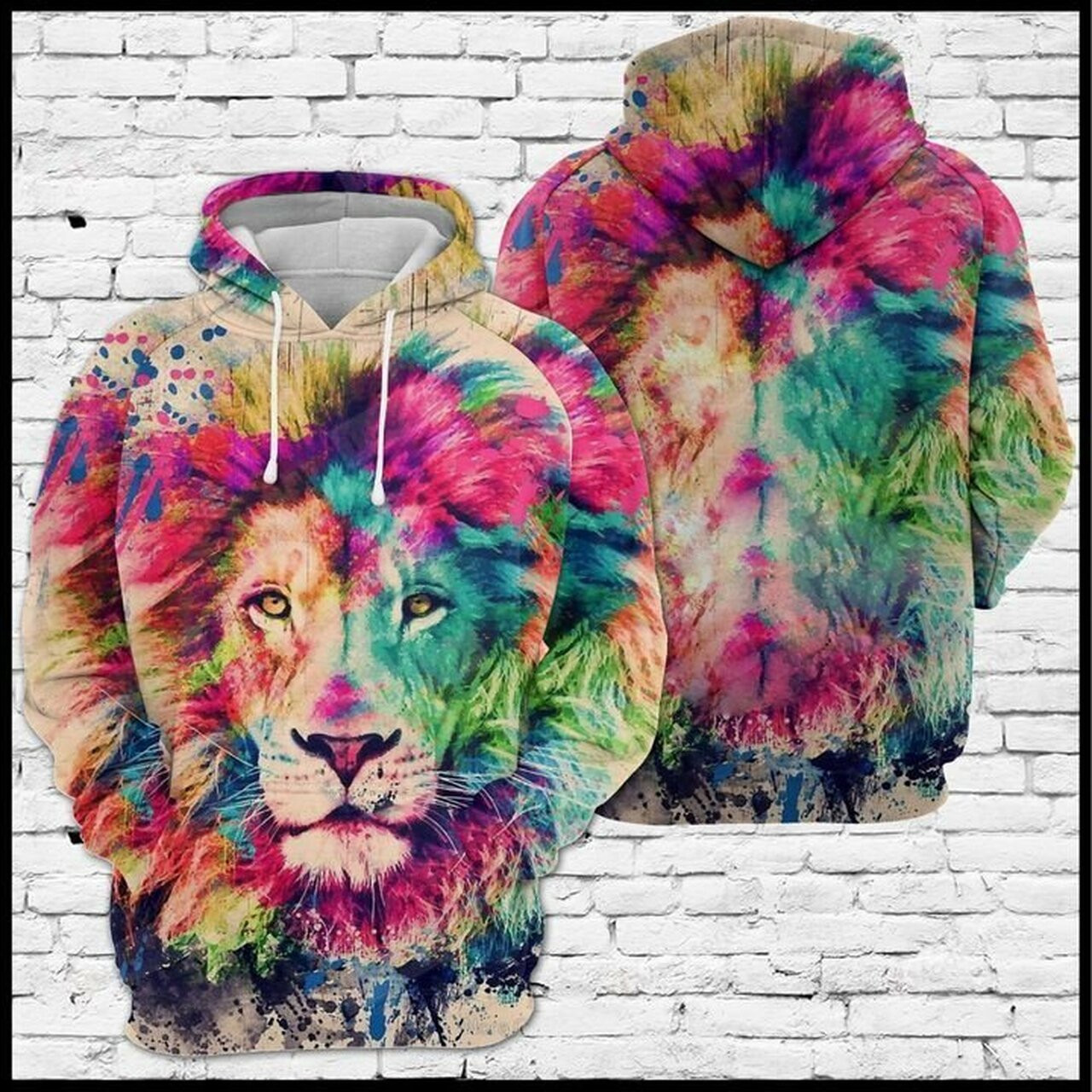 Amazing Watercolor Lion For Unisex 3d All Over Print Hoodie