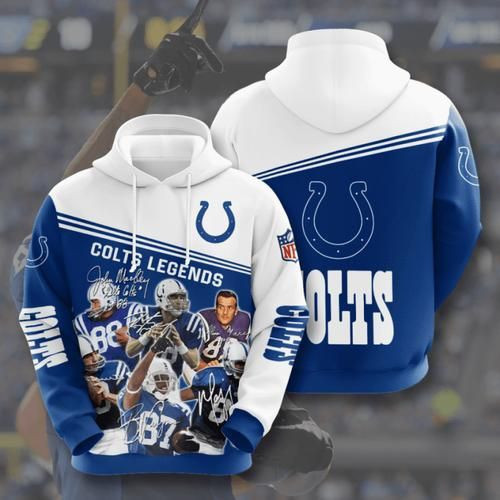 Amazon Sports Team Nfl Indianapolis Colts No166 Hoodie 3D Size S to 5XL