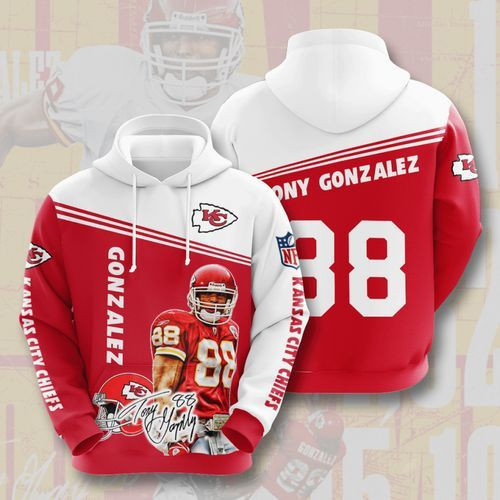Amazon Sports Team Tony Gonzalez Kansas City Chiefs No831 Hoodie 3D