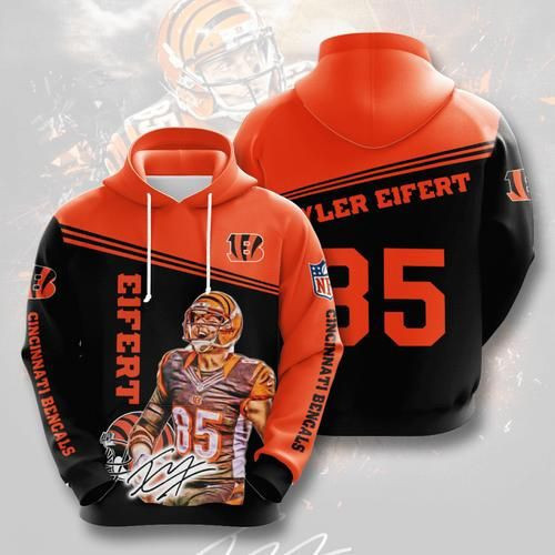 Amazon Sports Team Tyler Eifert Cincinnati Bengals No520 Hoodie 3D Size S to 5XL