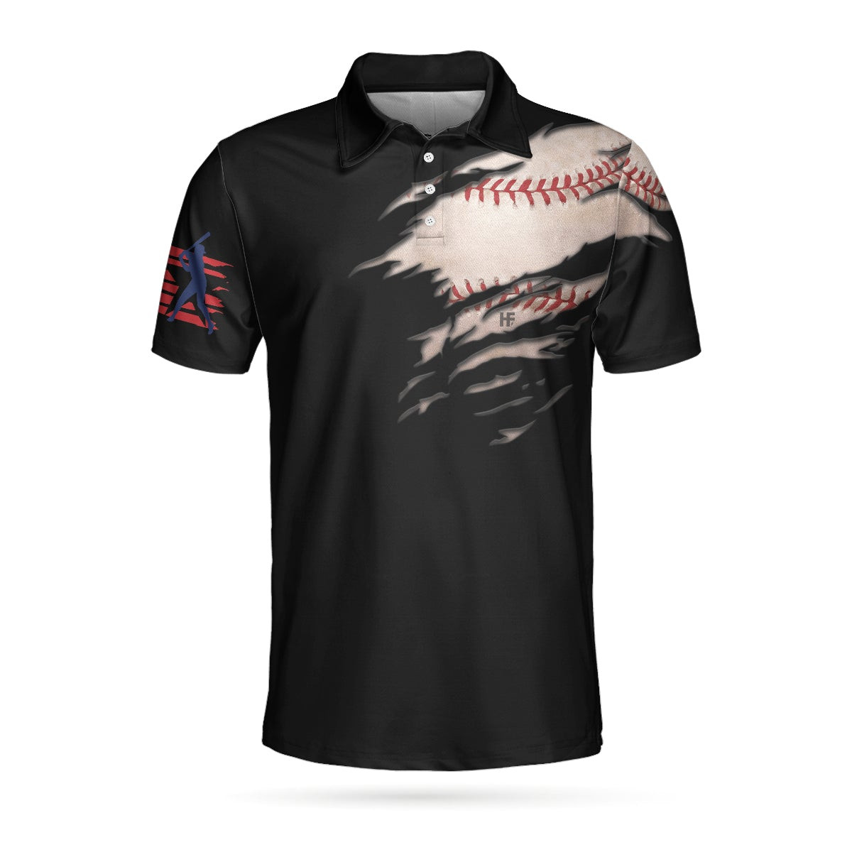 America Baseball Polo Shirt American Flag Baseball Shirt For Men