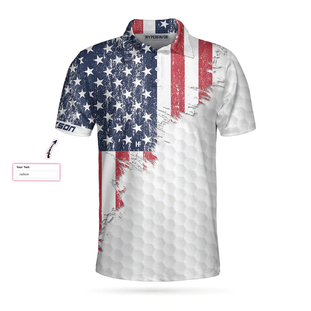 America Golf Custom Polo Shirt Customized Golf Gift Idea American Flag Golfing Shirt For Male Players