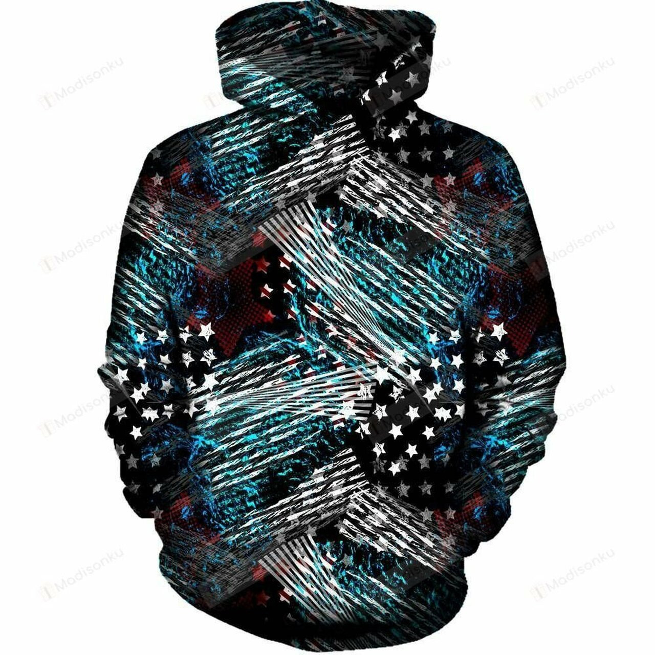 American Abstract 3d All Over Print Hoodie
