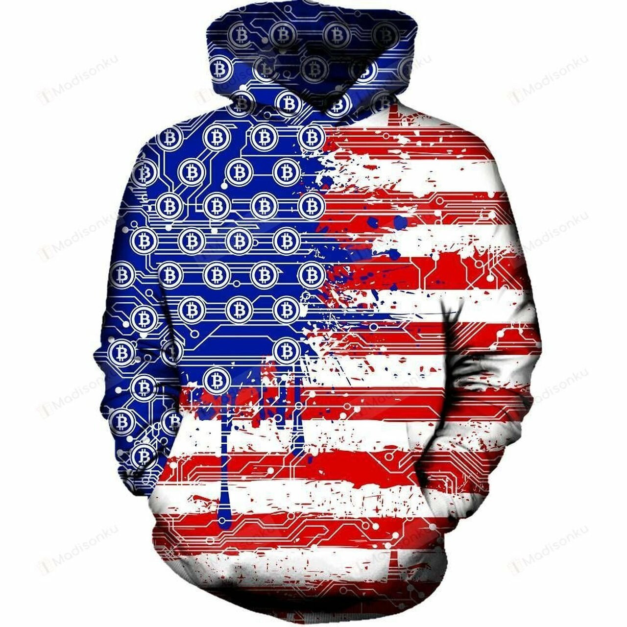 American Bitcoin 3d All Over Printed Hoodie
