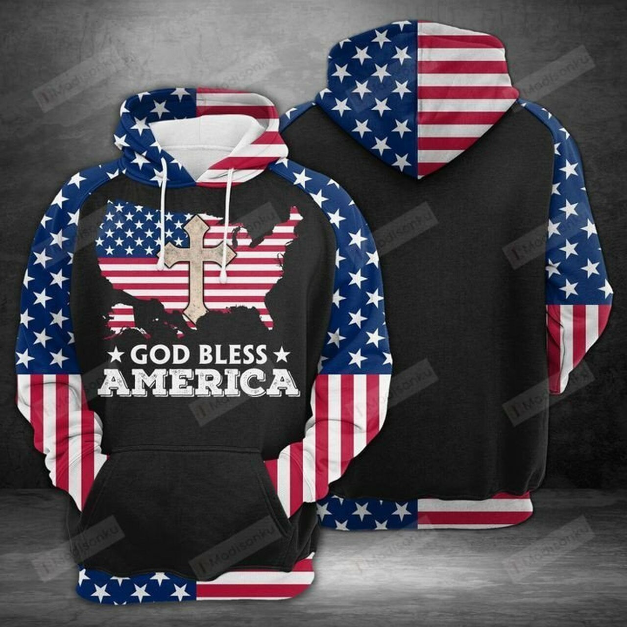 American Flag For Unisex 3d All Over Print Hoodie