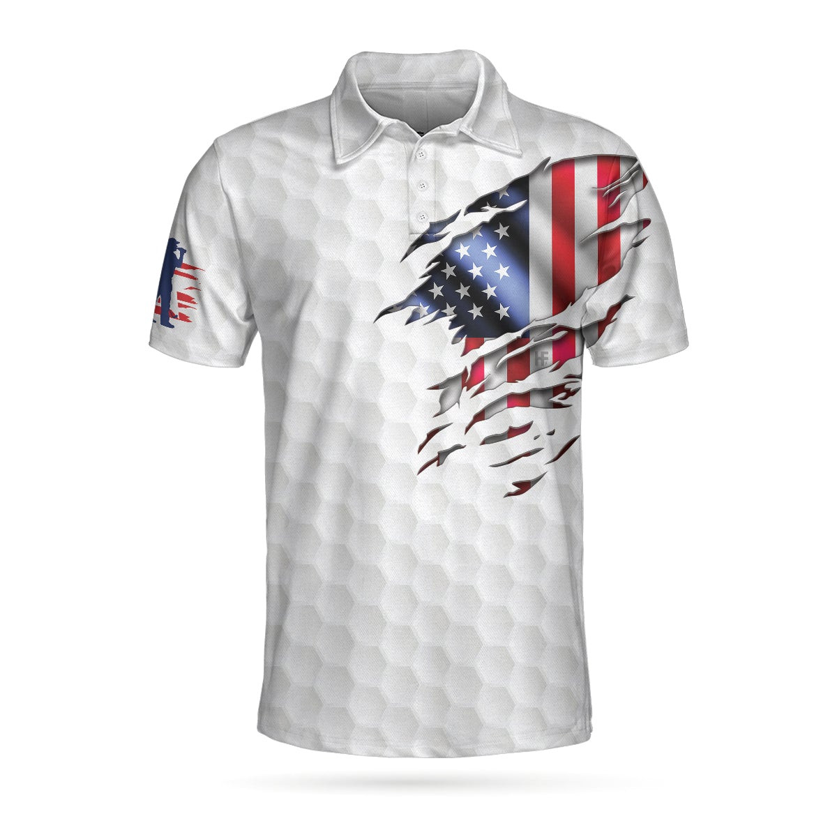 American Flag Golf And Drink Lover Polo Shirt Golf American Flag Polo Shirt Drinking Golf Shirt For Men